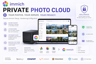 setup secure immich self hosted photo server on nas docker or vps