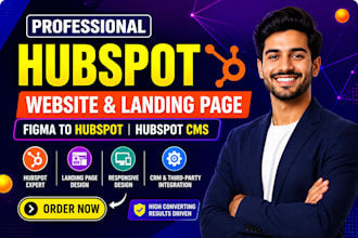 hubspot website , hubspot landing page , figma to hubspot