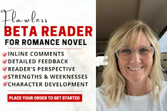 be your contemporary romance beta reader, leave inline comments, with report