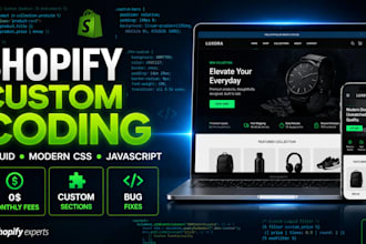 do custom shopify coding with liquid css and javascript