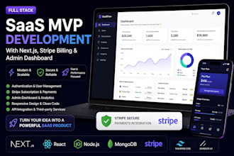 develop your saas mvp with nextjs stripe billing and admin dashboard
