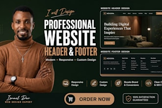 design header and footer website