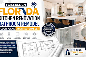 design florida kitchen renovation bathroom remodel floor plans architectural set