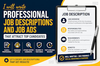 write professional job descriptions and job ads that attract top candidates