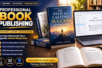 do book formatting, amazon kdp publishing, paper back, kindle ebook cover design