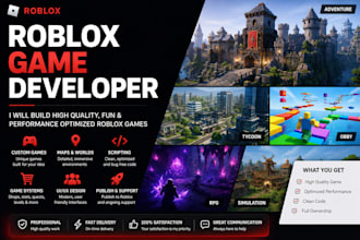 roblox game development roblox scripting roblox studio game developer services