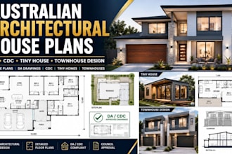 australian architectural house plan da cdc drawings tiny house townhouse design