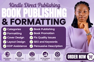 format, publish, promote your book on amazon and kindle KDP children book