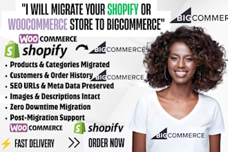 migrate shopify or woocommerce to bigcommerce with SEO preserved