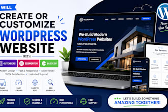 customize a wordpress website with elementor, gutenberg, blocksy, generatepress