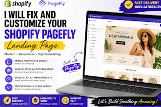 build shopify landing page with pagefly, gempages and one product store