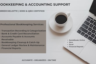 provide bookkeeping support using quickbooks, xero and excel