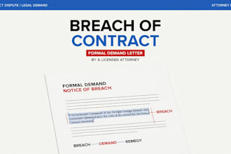 draft a formal breach of contract demand letter as a licensed attorney