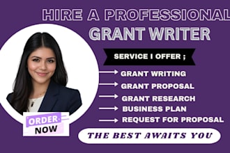 grant research, grant writing, proposal development