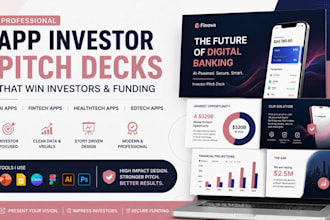 design a fintech app investor pitch deck for fundraising