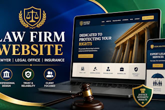 build law firm website, lawyer website, legal office,  insurance service website