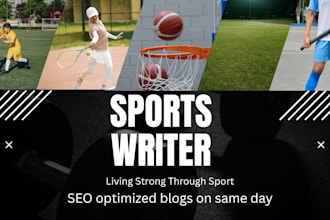 deliver eye catching sports articles and blogs