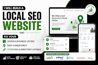 build a local SEO website and fix your google business listing nap citation