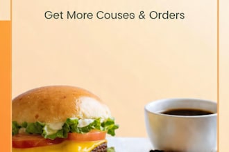 design eye catching instagram posts for restaurant and food business