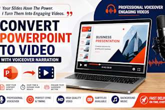 convert powerpoint presentation to video with voiceover narration, ppt to video