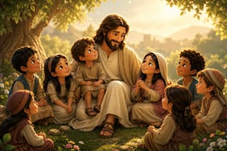 illustrate bible themed children story book christian book illustration