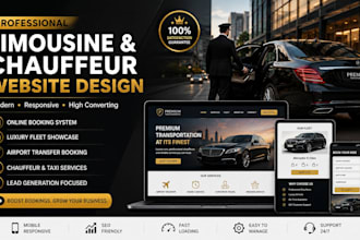 build luxury limousine website, chauffeur booking,  premium car rental website
