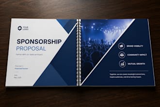create and design sponsorship desk, sponsorship proposal or sport pitch desk