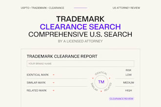 perform a comprehensive US trademark clearance search as a licensed attorney