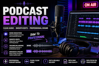 professionally edit your podcast audio for a clean studio