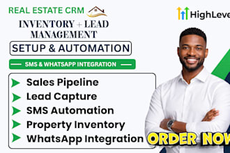 real estate CRM inventory management, lead capture, SMS and whatsapp integration