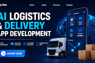 develop ai logistics app, delivery app, fleet management and transport app