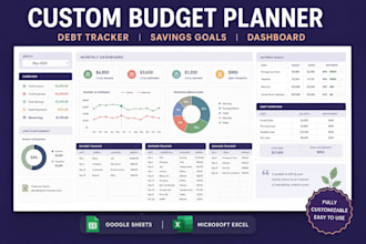 design finance expense tracker, budget saving planner, google sheet spreadsheet