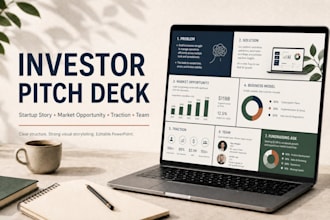 design corporate business powerpoint presentation slides or sales pitch deck