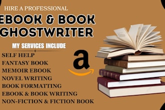 be your expert ebook ghostwriter, book editor, and KDP publishing writer