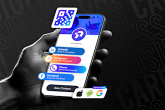 design digital business card with qr code