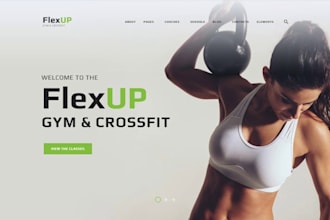 design fitness website yoga gym website personal trainer workout website