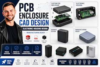pcb enclosure design cad product electronic housing design for 3d printable file