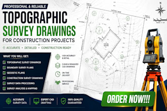 prepare accurate topographic survey drawings for construction projects