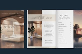 design airbnb welcome book, travel guide, guest manual for vacation rentals