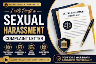 draft a professional sexual harassment complaint letter