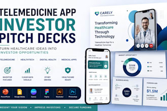 design telemedicine and digital health app investor pitch deck