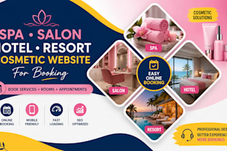 design spa website, salon, hotel, resort and cosmetic website for booking