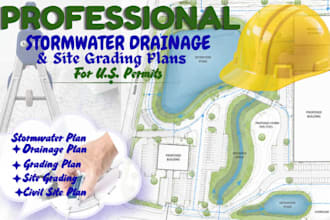 design professional stormwater drainage and site grading plan for US permits