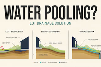 solve residential lot drainage and runoff problems with grading design