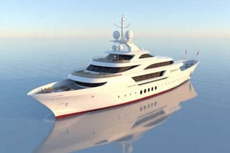 create custom 3d ship model, 3d boat model, yacht and marine vessel design