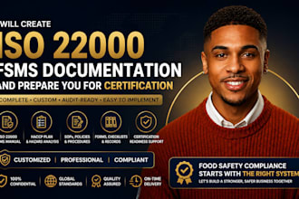 create iso 22000, fsms documents, and prepare you for certification