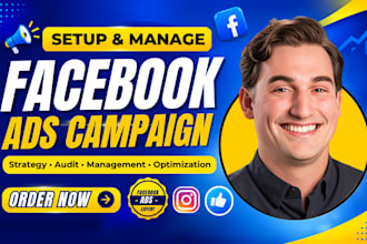 setup facebook ads campaign, instagram advertising ads and meta ads for sales