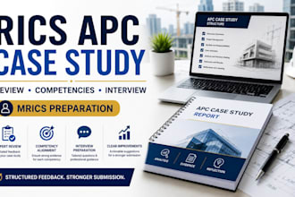 write and edit rics apc case study, mrics assessment review, and apc report