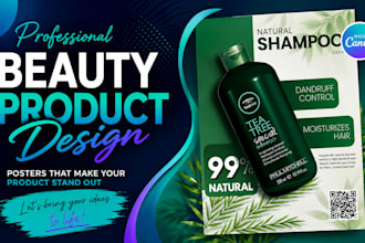 design beauty product posters, cosmetic ads and skincare ads