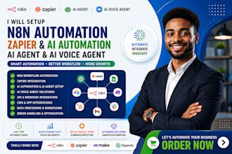 setup n8n automation zapier ai automation ai agent ai voice agent n8n automation